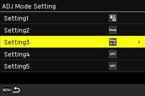 ADJ Settings