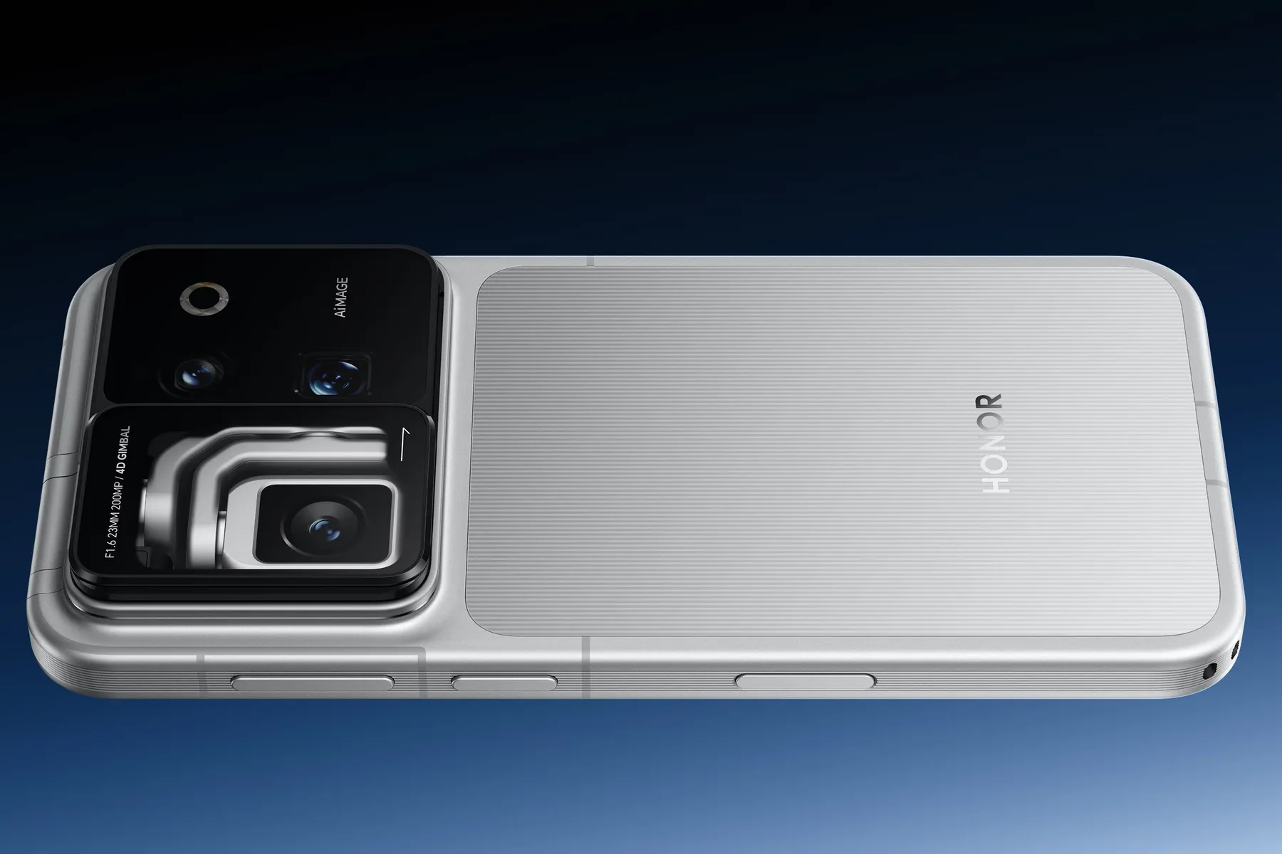 The Honor Robot Phone, viewed at a 3/4 angle